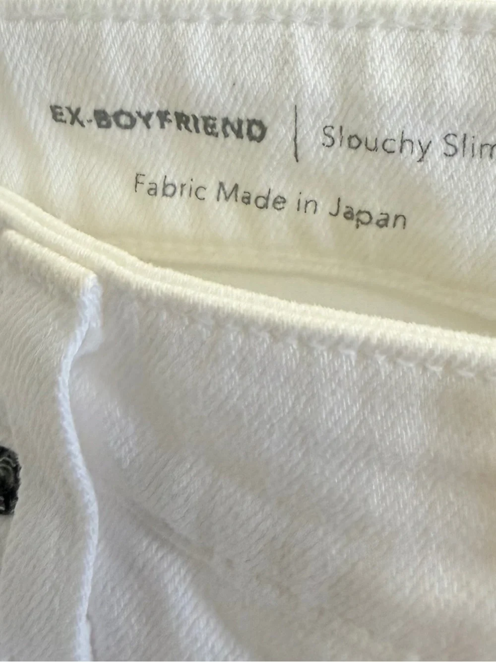 AG ADRIANO GOLDSCHMIED Ex-Boyfriend Slouchy Slim Jeans White Size 27
